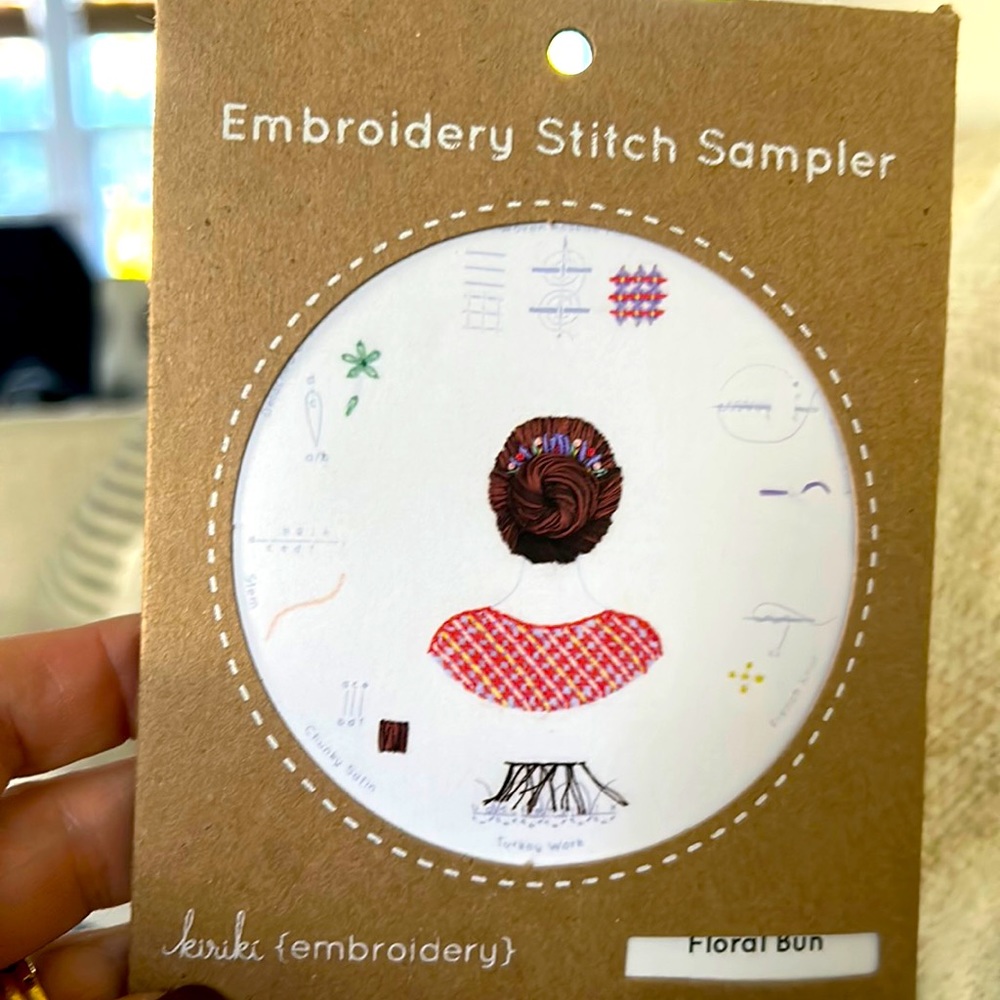 Floral Bun Kiriki Press Stitch Sampler